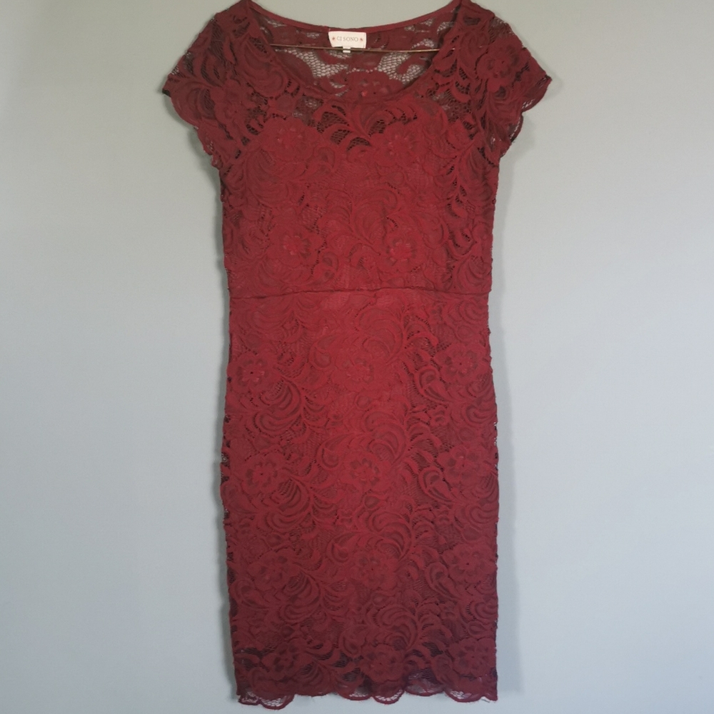 2/$30‼️Red Lace Dress